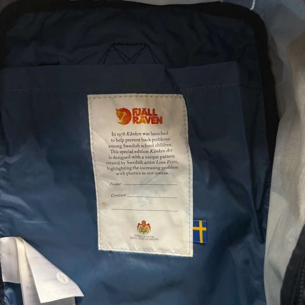 Fjallraven Kanken Art Mini Backpack in Ocean Deep‎